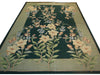 Load image into Gallery viewer, 5.4 x 8.6 Black Double Knot Needlepoint Rug 11316