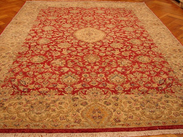 9.2 x 12 Jaipour Quality Rug Red and Gold 13202