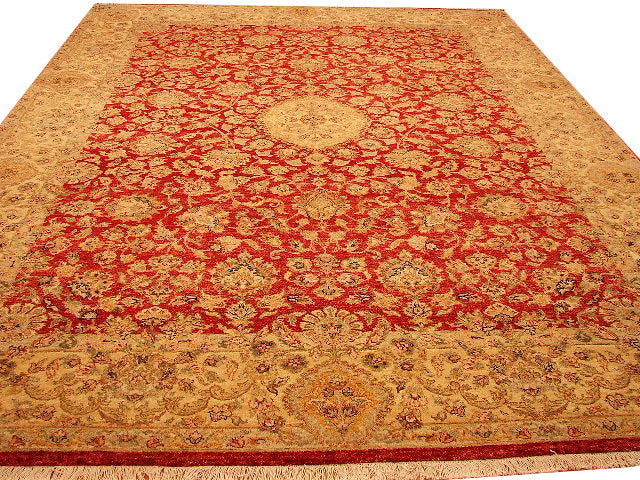 9.2 x 12 Jaipour Quality Rug Red and Gold 13202