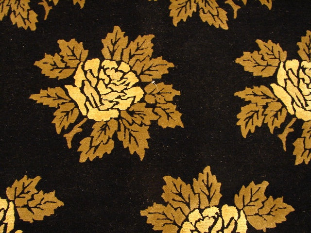 7.9 x 9.10 Black Wool Nepalese/Nepali/Tibet Rug #PIX-13733