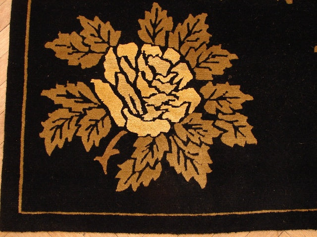 7.9 x 9.10 Black Wool Nepalese/Nepali/Tibet Rug #PIX-13733