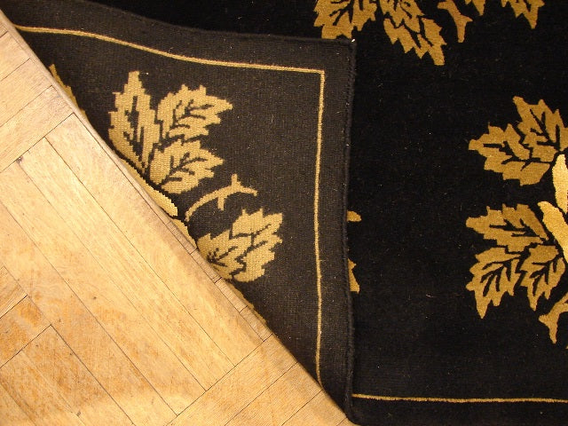 7.9 x 9.10 Black Wool Nepalese/Nepali/Tibet Rug #PIX-13733