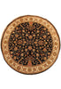 Load image into Gallery viewer, 7.10 x 7.10 Black Round Chobi Peshawar Rug 14250