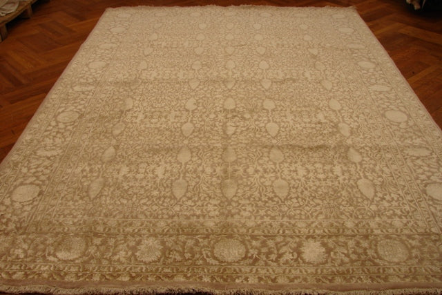 7.10 x 11.1 Two Tone Silk & Wool Rug NEUTRAL #PIX-14408