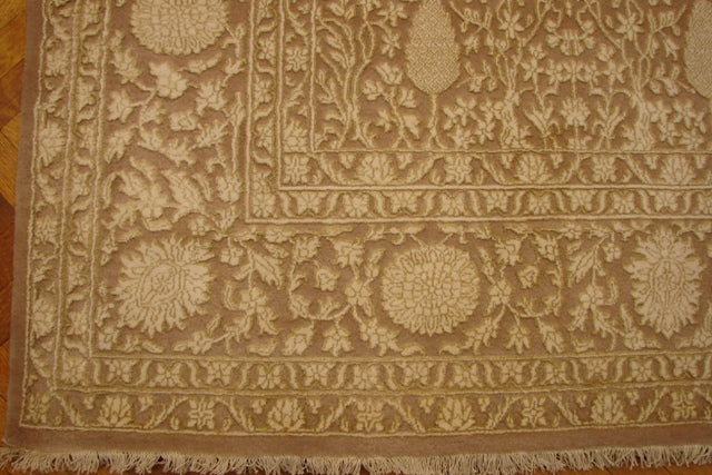 7.10 x 11.1 Two Tone Silk & Wool Rug NEUTRAL #PIX-14408