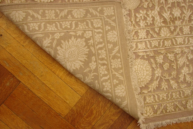 7.10 x 11.1 Two Tone Silk & Wool Rug NEUTRAL #PIX-14408