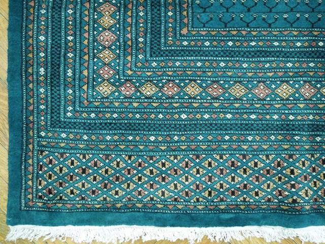 9' x 12' Sky Blue Bokhara Rug #PIX-15960