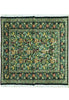 Load image into Gallery viewer, 8.2 x 7.3 Green Signed Persian Wool and Silk Rug 16010