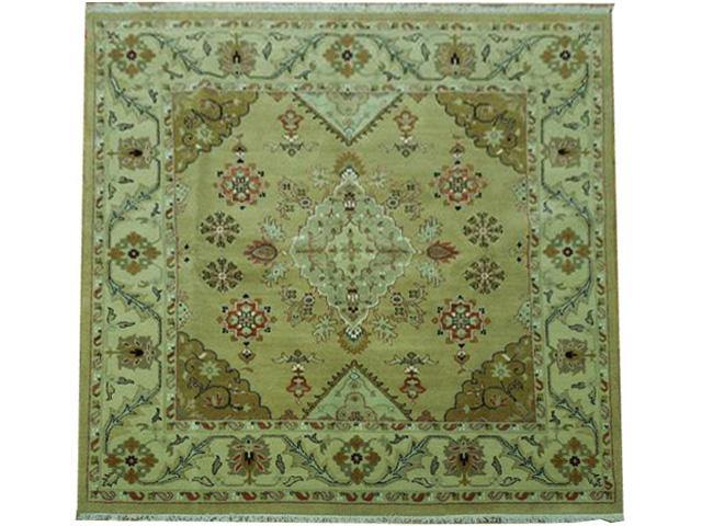 Fascinating 8x8 Authentic Handmade Oushak Rug-India - bestrugplace