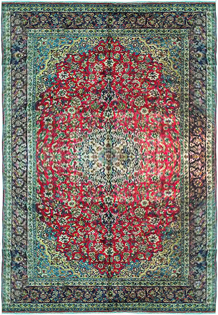 9.11 x 15.11 Persian Handmade Najafabad Esfahan Wool Rug 16231