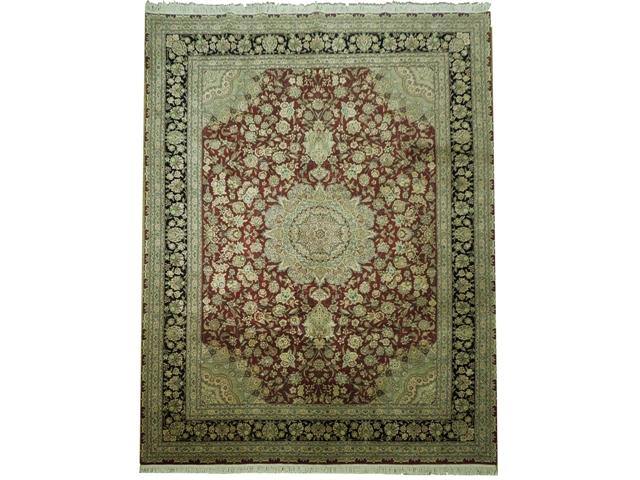 9x11 Wool and Silk Persian Design Rug-China - bestrugplace