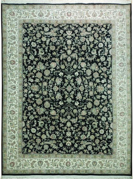 9x12 Authentic Handmade Wool& Silk Tabriz Rug-Iran - bestrugplace