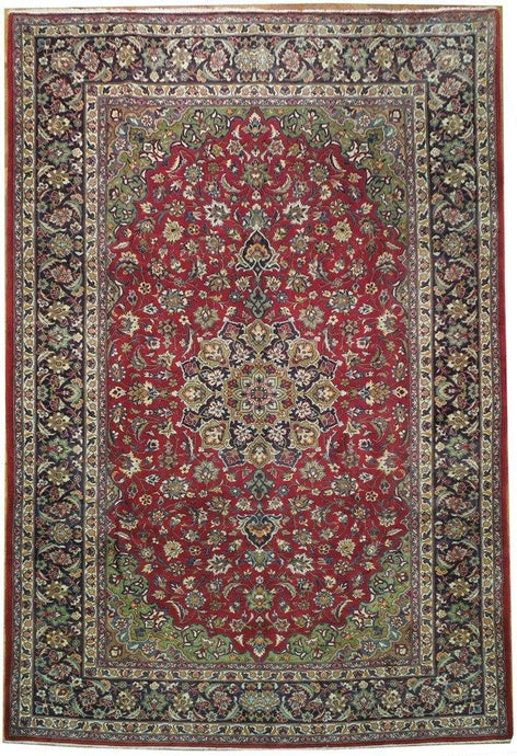8x11 Authentic Handmade Persian Isfahan Rug - Iran - bestrugplace