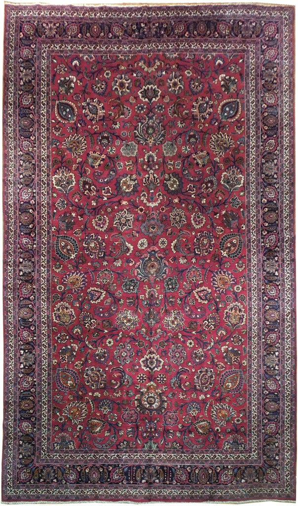 9.6 x 16.2 Great Quality Large Persian Mashad Rug #17097