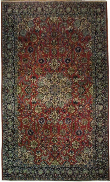 11x18 Vintage Persian Esfahan Najaf Rug-Iran 17103 - bestrugplace