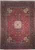 Load image into Gallery viewer, 10.3 x 13.7 Red Signed Fine Kashan Persian Rug 18212