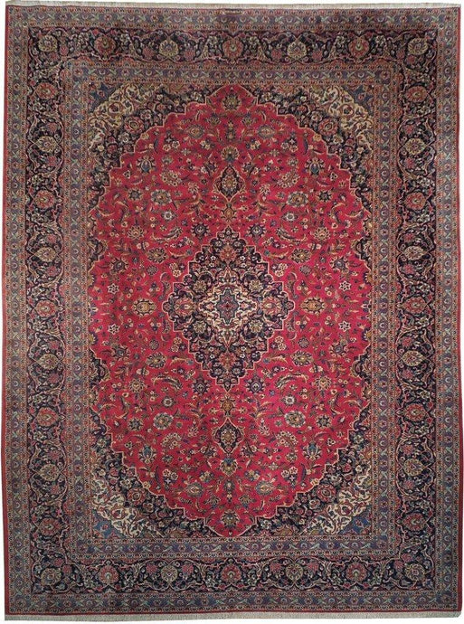 9x12 Authentic Handmade Kashan Persian Rug - Iran - bestrugplace