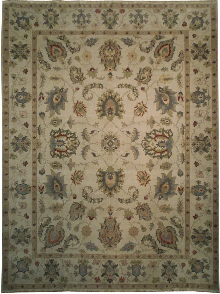 8.4 x 10.3 Vegetable Dyed Handmade Wool Rug #18459