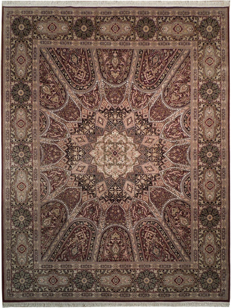 7.10 x 9.10 Lavar Wool&Silk Fine Quality Rug GONBAD DOM 18618