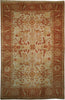 Load image into Gallery viewer, 6.2 x 9.3 New Oushak Beige Coral Rust Chobi Peshawar Rug #PIX-18832