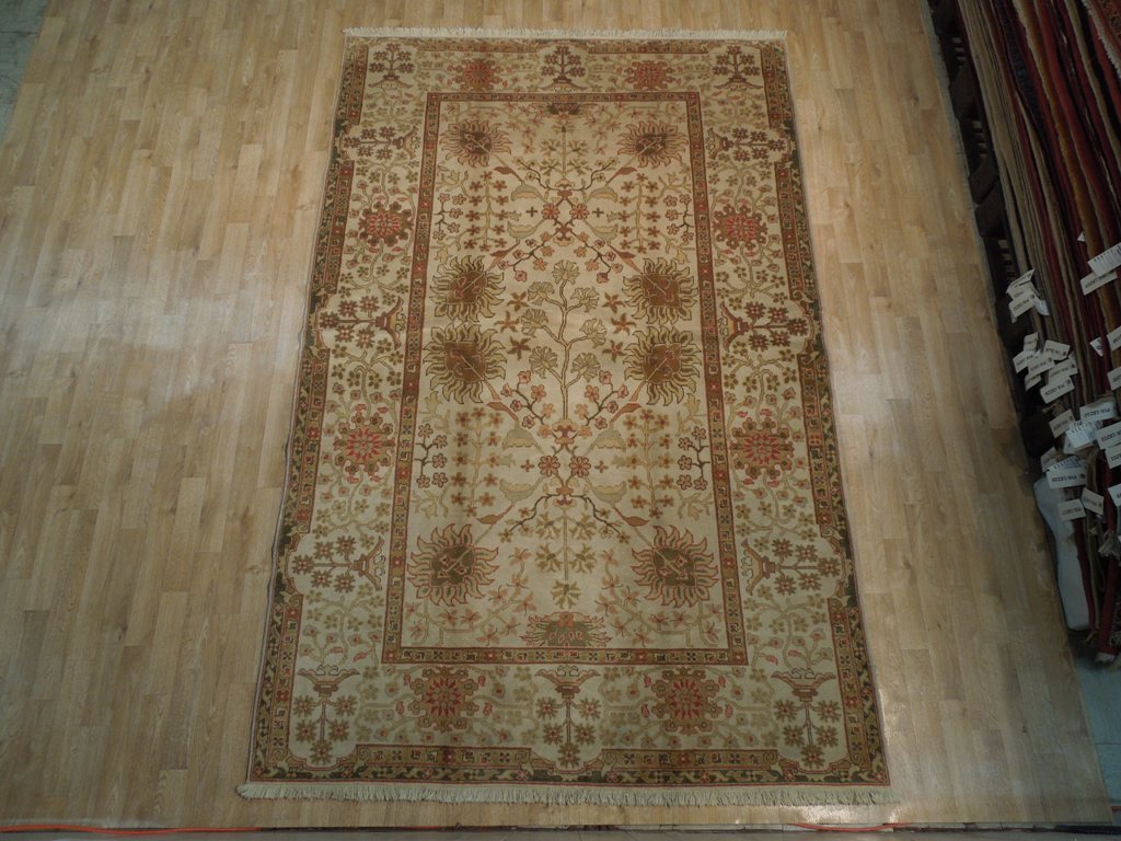 6 x 9.5 New Handmade Oushak Carpet Chobi Peshawar Rug #PIX-18842
