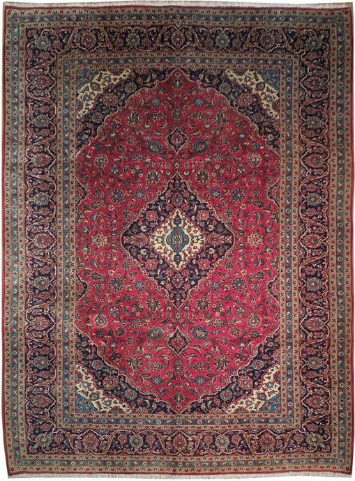 10x13 Authentic Handmade Persian Kashan Rug - Iran - bestrugplace