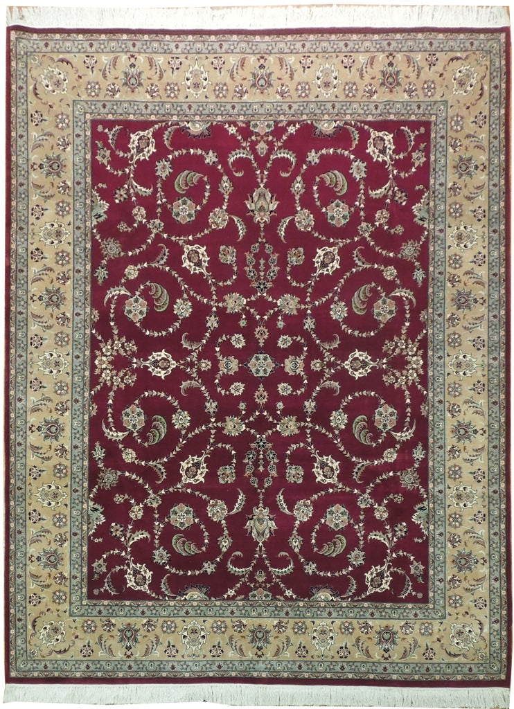 8.2 x 10.5 Fine Quality High End Rich Rug BURGUNDY #PIX-19923