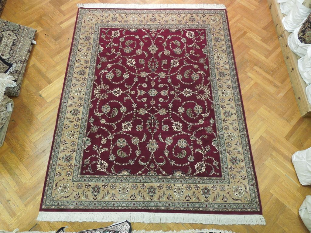 8.2 x 10.5 Fine Quality High End Rich Rug BURGUNDY #PIX-19923