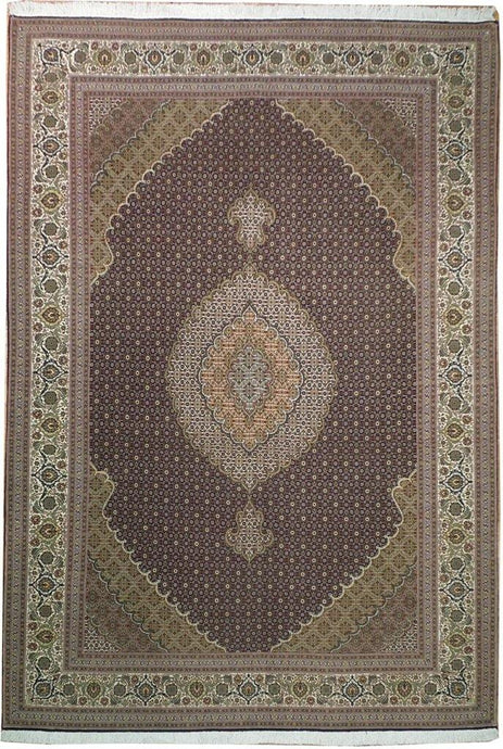 7x10 Authentic Handmade Wool & Silk High End Persian Tabriz Rug - Iran - bestrugplace