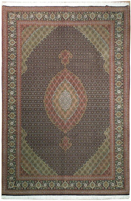 7x10 Authentic Handmade Wool & Silk High End Persian Tabriz Rug - Iran - bestrugplace