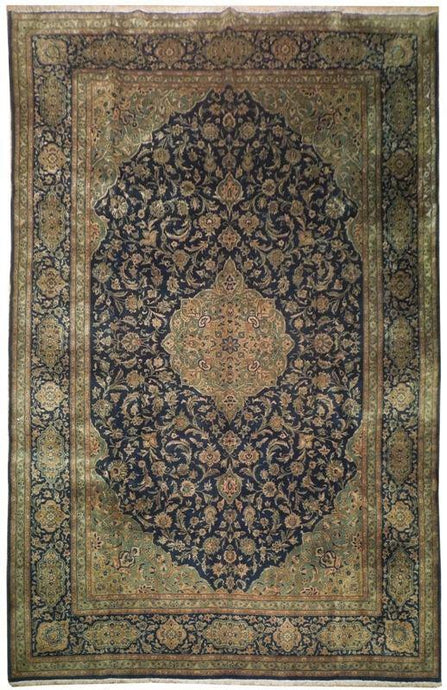 8x12 Authentic Handmade Persian Kashan Rug - Iran - bestrugplace