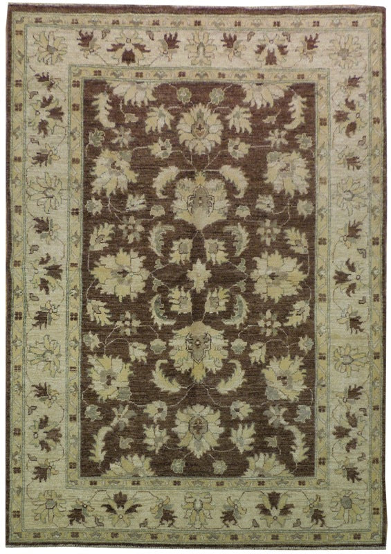 4.6 x 6.5 Brown Ziglar Chobi Peshawar Rug #PIX-20196