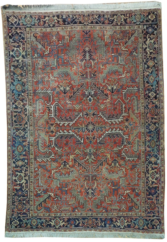 7.10 x 10.9 Antique Persian Heriz Rug #PIX-20434