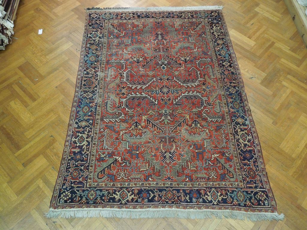 7.10 x 10.9 Antique Persian Heriz Rug #PIX-20434