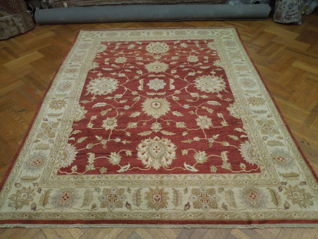 7.10 x 9.10 Quality Peshawar Ghazni Wool Rug #PIX-20560