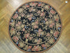 Load image into Gallery viewer, 5 x 5 Black Needlepoint Flat Weave Round Rug #PIX-20642