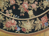Load image into Gallery viewer, 5 x 5 Black Needlepoint Flat Weave Round Rug #PIX-20642