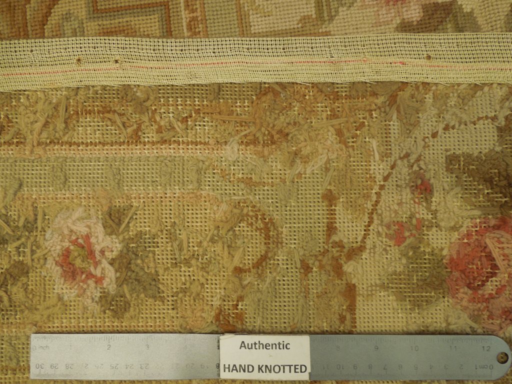 6 x 9 SAGE GREEN Needlepoint Flat Weave Rug #PIX-20707