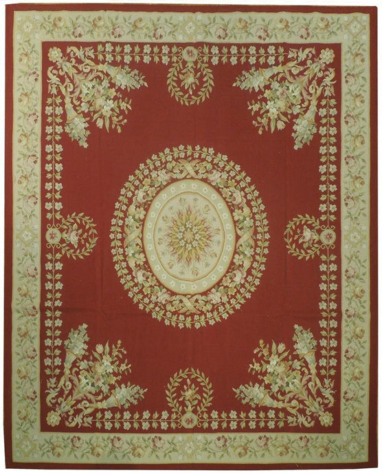 8x10 Aubusson Flat Weave Rug - China - bestrugplace