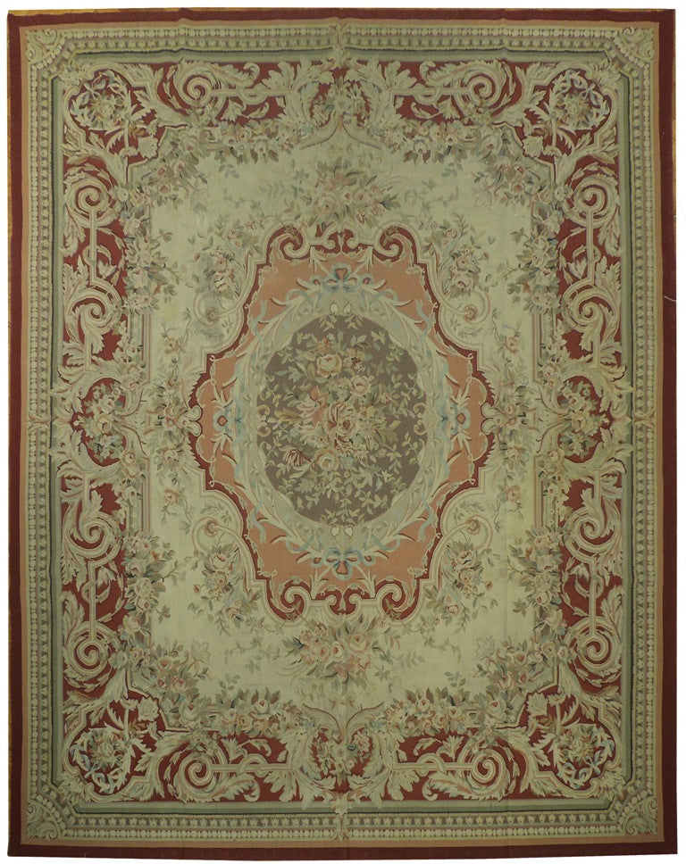 8 x 10 Aubusson Flat Weave Rug #PIX-20757