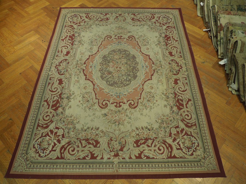 8 x 10 Aubusson Flat Weave Rug #PIX-20757
