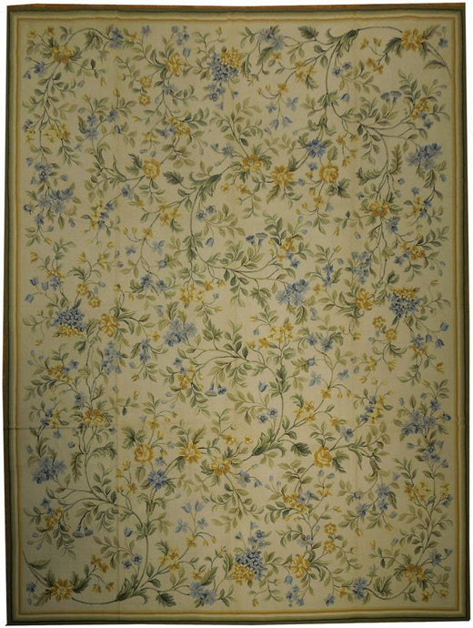 9x12 Double Knot Needlepoint Flat Weave Rug - China - bestrugplace