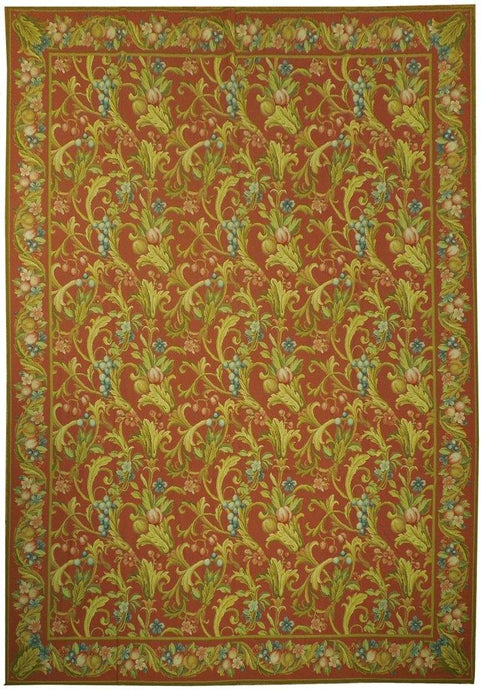 8x12 Needlepoint Flat Weave Rug - China - bestrugplace