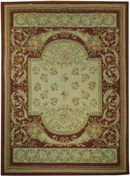 9x12 Aubusson Flat Weave Rug - China - bestrugplace