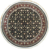 Load image into Gallery viewer, 7.2 x 7.2 Black Fine Quality Wool&amp;Silk Round Rug 20837