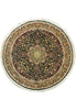Load image into Gallery viewer, 7 x 7 Black Fine Quality Wool&amp;Silk Round Rug 20850