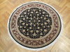 Load image into Gallery viewer, 5&#39; x 5&#39;-Black-Fine-Quality-Wool&amp;Silk-Round-Rug.jpg