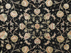 Load image into Gallery viewer, 5 x 5 Black Fine Quality Wool&amp;Silk Round Rug #PIX-20859