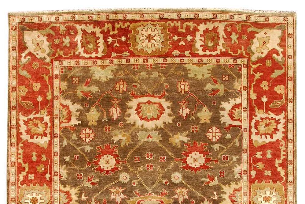 9.2 x 11.10 New Handmade Oushak Rug BROWN #PIX-21071