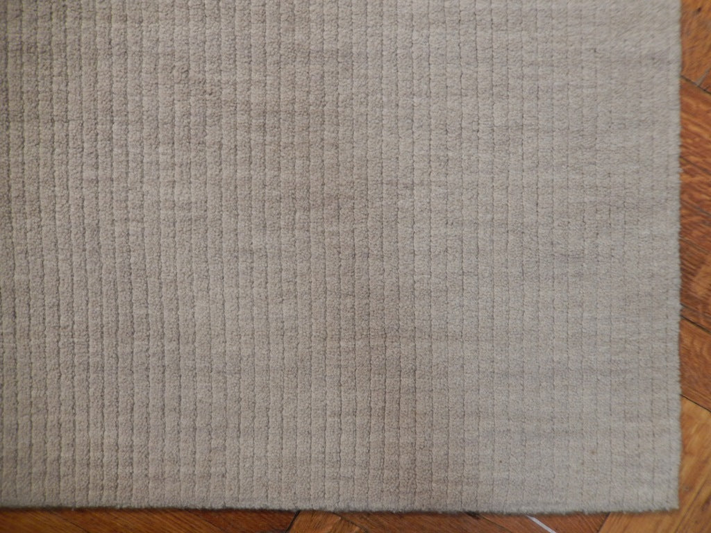 Standard One Color Rug 7.7 x 10.10 Solid one color Gray Modern Handmade Wool Rug #PIX-21332 ...
